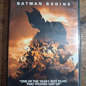 Batman Begins DVD with Fiery Orange and Black Cover